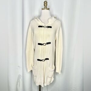 525 AMERICA 100% Cotton Hooded Long Cardigan